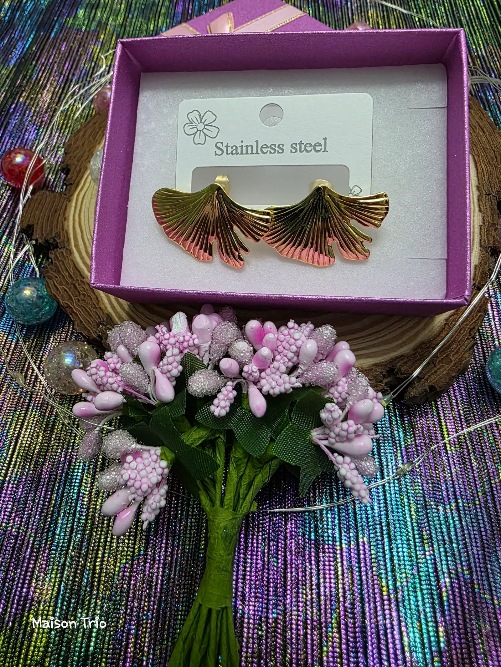 Stainless steel earrings🌸 – photo 2